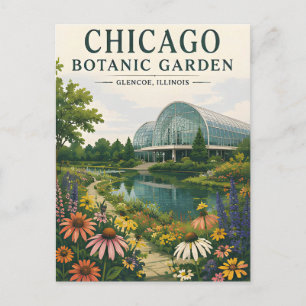 Chicago Botanic Garden Conservatory Bloemen Briefkaart