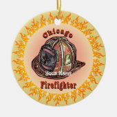 Chicago brandweerman keramisch ornament (Voorkant)