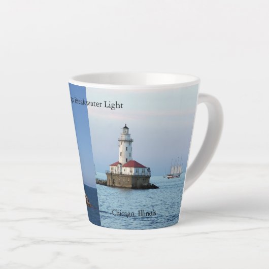 Chicago Breakwater Light 12 oz latte mok (Rechterhoek)