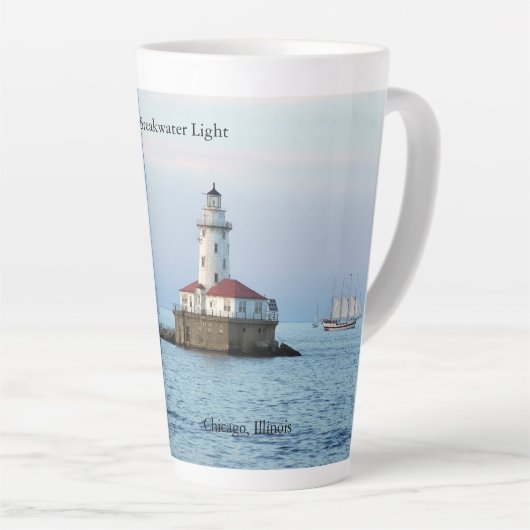 Chicago Breakwater Light 17 oz latte mok (Rechterhoek)
