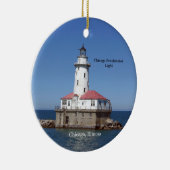 Chicago Breakwater Light cirkelornament Keramisch Ornament (Rechts)
