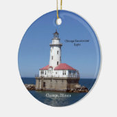Chicago Breakwater Light cirkelornament Keramisch Ornament (Links)