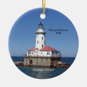 Chicago Breakwater Light cirkelvormig ornament (Voorkant)