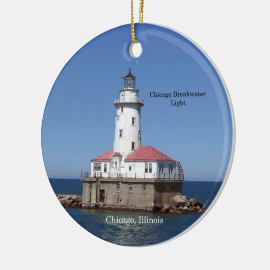 Chicago Breakwater Light cirkelvormig ornament (Links)