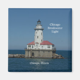 Chicago Breakwater Light magnet