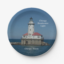Chicago Breakwater Light paper bord