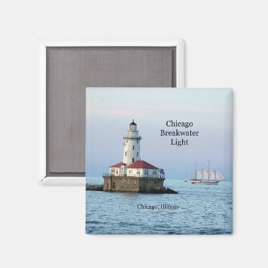 Chicago Breakwater Light & Windy II magnet (Voorkant / Achterkant)