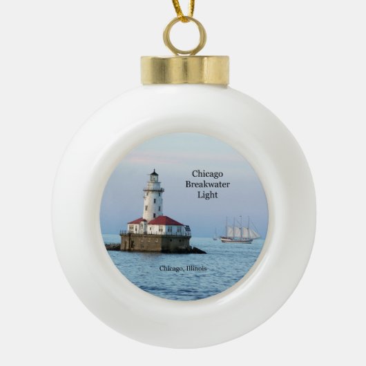Chicago Breakwater Light & Windy II Ornament (Voorkant)