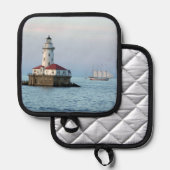 Chicago Breakwater Light & Windy II pot houder (Voorkant / Achterkant)