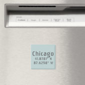 Chicago Breed en Lengtegraad Magneet (Insitu (Vaatwasser))