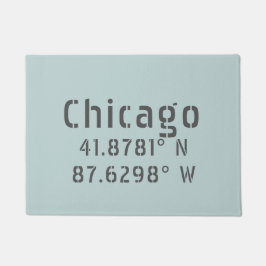 Chicago Breedtegraad Lengtegraad Deurmat