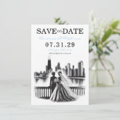 Chicago Brides Save The Date (Staand voorkant)