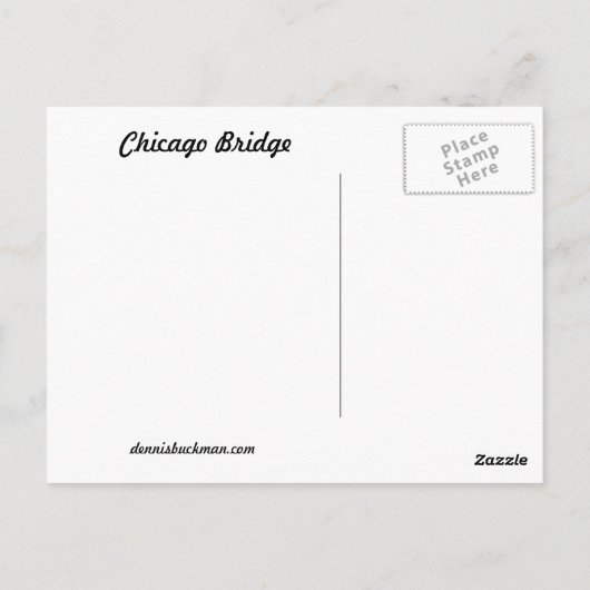 Chicago Bridge Briefkaart (Achterkant)