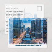 Chicago Bridges Briefkaart (Voorkant / Achterkant)