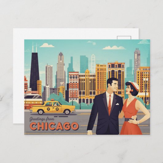 Chicago Briefkaart (Voorkant / Achterkant)
