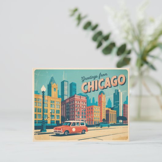 Chicago Briefkaart (Staand voorkant)