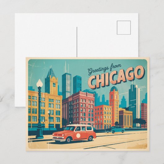 Chicago Briefkaart (Voorkant / Achterkant)