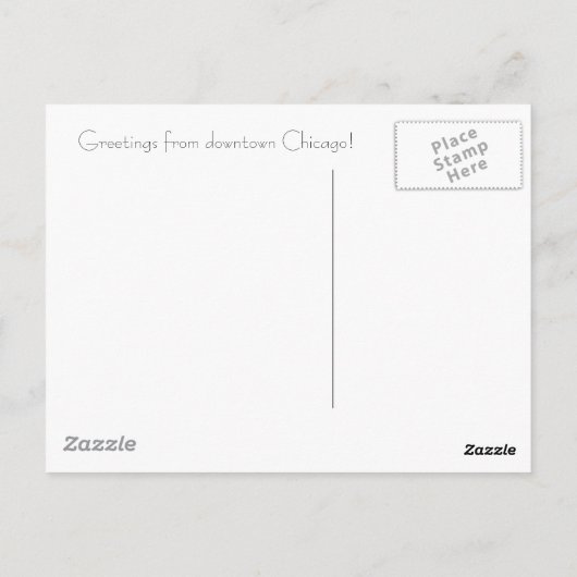 Chicago briefkaart (Achterkant)