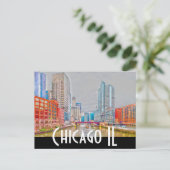 chicago briefkaart (Staand voorkant)
