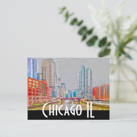 chicago briefkaart (Staand voorkant)