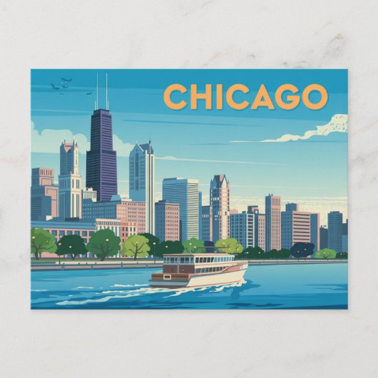 Chicago Briefkaart (Voorkant)
