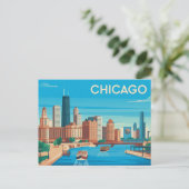 Chicago Briefkaart (Staand voorkant)