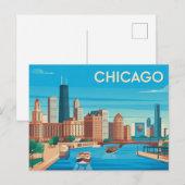 Chicago Briefkaart (Voorkant / Achterkant)