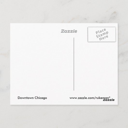 Chicago Briefkaart (Achterkant)