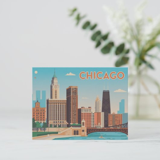 Chicago Briefkaart (Staand voorkant)