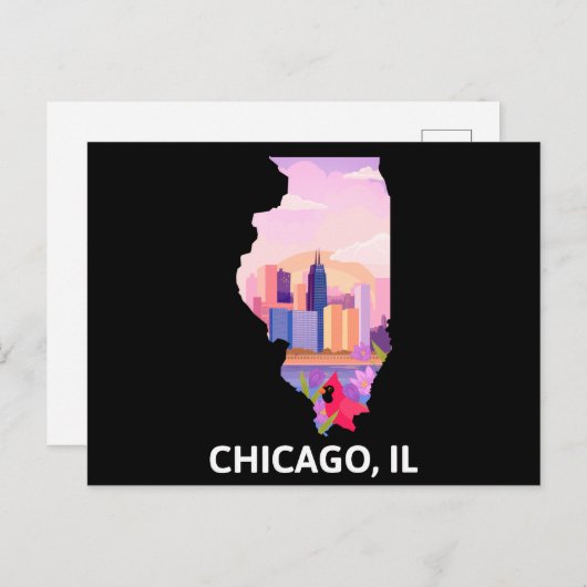Chicago Briefkaart (Voorkant / Achterkant)