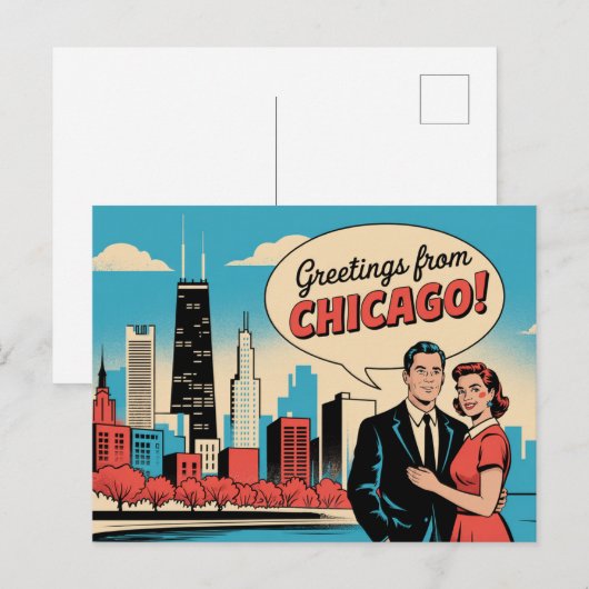 Chicago Briefkaart (Voorkant / Achterkant)