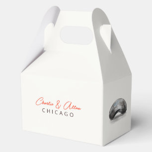 Chicago bruiloft bedankdoosjes