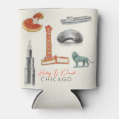 Chicago bruiloft blikjeskoeler (Voorkant)