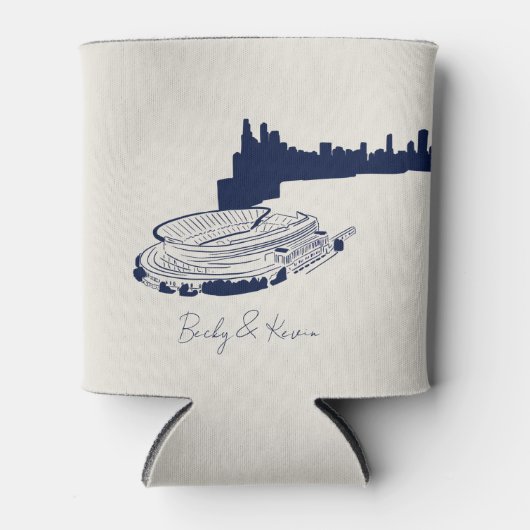 Chicago bruiloft blikjeskoeler (Voorkant)