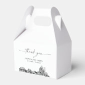 Chicago bruiloft gepersonaliseerde gunst box bedankdoosjes (Voorkant Zijde)