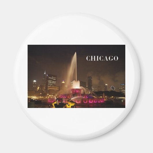 CHICAGO Buckingham Fountain Magneet (Voorkant)