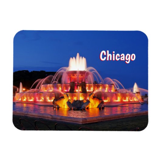 Chicago Buckingham Fountain Magnet Magneet (Horizontaal)