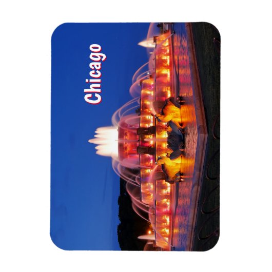 Chicago Buckingham Fountain Magnet Magneet (Verticaal)