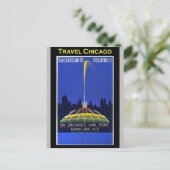 Chicago Buckingham Fountain Vintage Travel Briefkaart (Staand voorkant)
