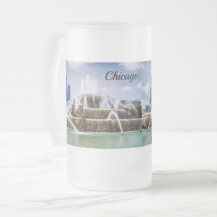 Chicago Buckingham Frosted Glass Beer Mok