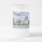 Chicago Buckingham Frosted Glass Beer Mok (Center)