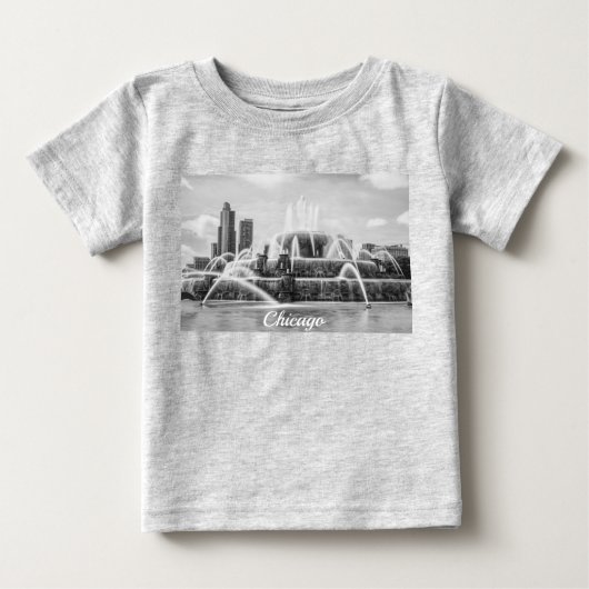 Chicago Buckingham Grayscale Baby T-shirt (Voorkant)