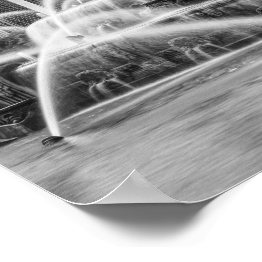 Chicago Buckingham Grayscale Poster (Hoek)