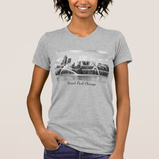 Chicago Buckingham Grayscale T-Shirt (Voorkant)