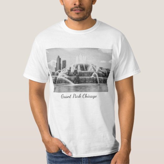 Chicago Buckingham Grayscale T-Shirt (Voorkant)