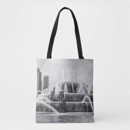Chicago Buckingham Grayscale Tote Bag (Voorkant)