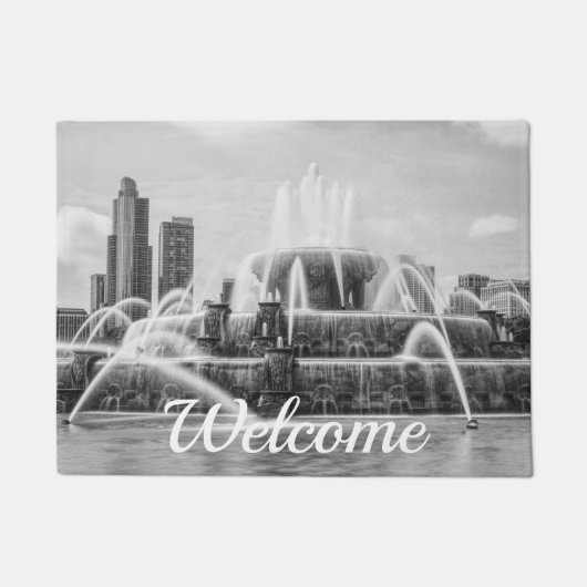 Chicago Buckingham Grayscale Welkom Doormat Deurmat (Voorkant)