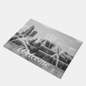 Chicago Buckingham Grayscale Welkom Doormat Deurmat (Schuin)