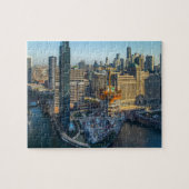 Chicago Buildings Jigzaag Puzzle Legpuzzel (Horizontaal)