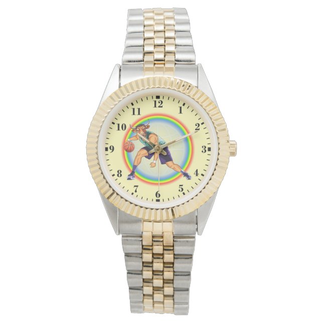 Chicago bulls basketball player in action horloge (Voorkant)